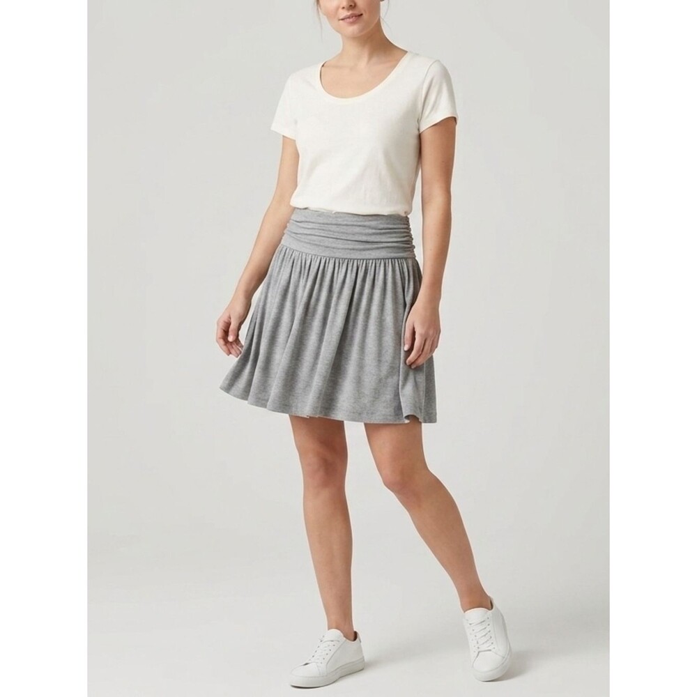 Xhilaration Gray Jersey Circle Skirt